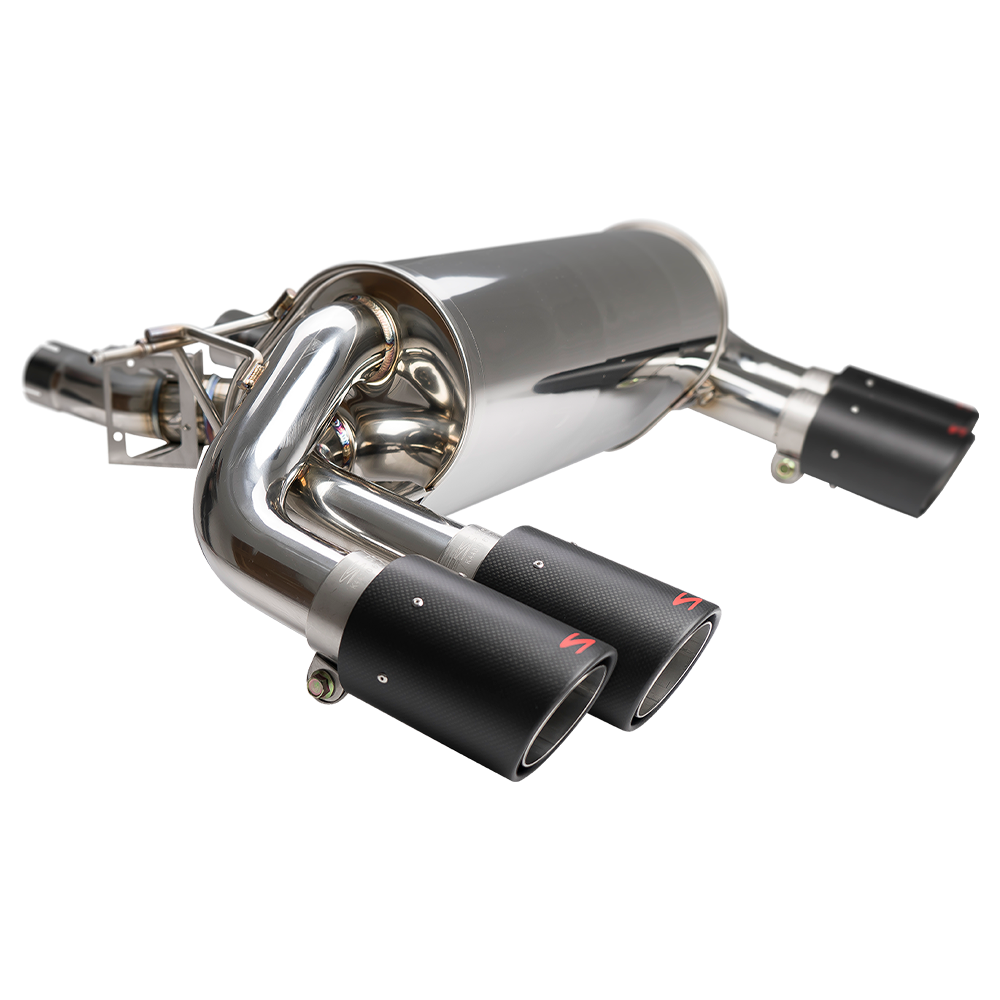Stone Exhaust BMW M2 F87 N55 Valved Cat-Back Performance Exhaust | Switchable Flap/Valvetronic Sports System, Rear Section + Mid-Pipe Catback Muffler/Back Box Upgrade | OEM Valve Control, OPF/GPF Compatible | AP519