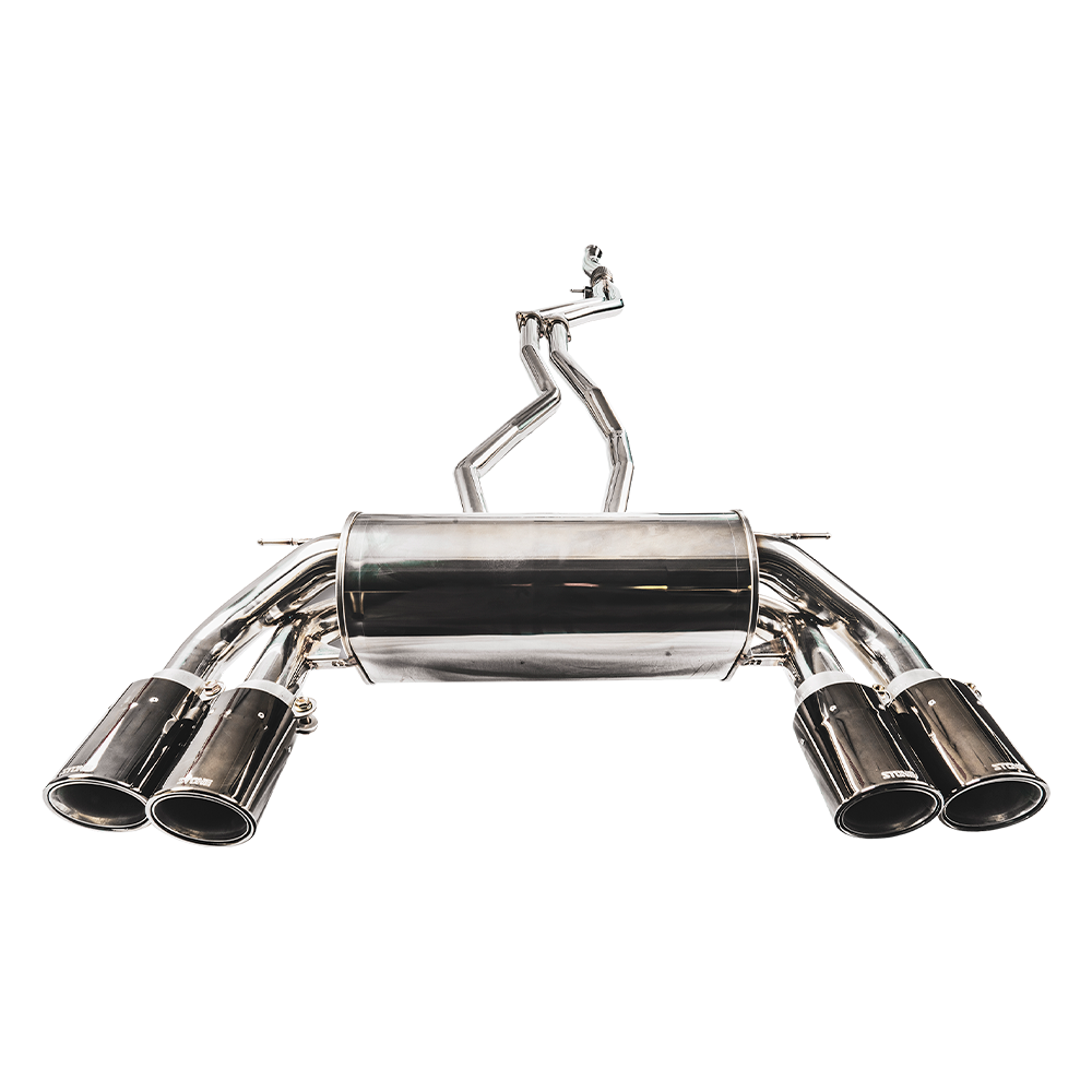 Stone Exhaust BMW M2 F87 N55 Valved Cat-Back Performance Exhaust | Switchable Flap/Valvetronic Sports System, Rear Section + Mid-Pipe Catback Muffler/Back Box Upgrade | OEM Valve Control, OPF/GPF Compatible | AP519