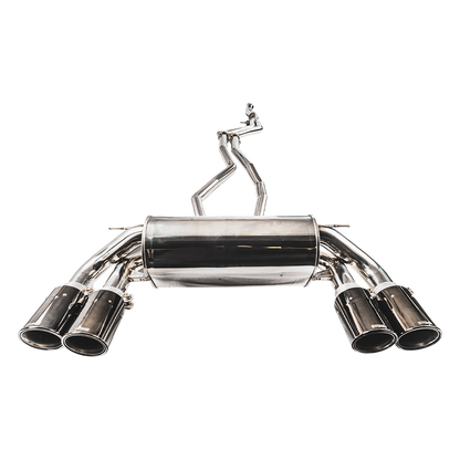 Stone Exhaust BMW M2 F87 N55 Valved Cat-Back Performance Exhaust | Switchable Flap/Valvetronic Sports System, Rear Section + Mid-Pipe Catback Muffler/Back Box Upgrade | OEM Valve Control, OPF/GPF Compatible | AP519