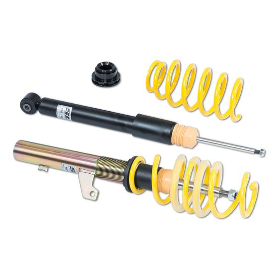 ST Suspension ST X Coilover Kit for Audi A3 8V.5 (2015-2016) & Volkswagen Golf MK7.5 (2015) - Height Adjustable 30-60 mm - Twin-Tube, Galvanised - KW Engineered - Part No. 13281028 - 49.8 mm Front Clamp