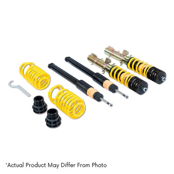 ST Suspension ST X Coilover Suspension Kit for VW Golf Mk7 2015 - Ride-Height Adjustable Lowering Shocks & Springs - KW-Built Twin-Tube, Galvanized Struts - 49.8mm Front Clamp, Non-DCC/EDC - PN 13281046