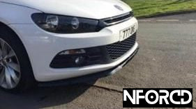 VW Scirocco MK3 Front Splitter 2008-2014 | Gloss Black ABS Plastic Front Bumper Lip Spoiler by KSB | Direct Fit with Fitting Kit | UK Made