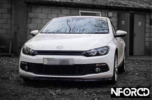 VW Scirocco MK3 Front Splitter 2008-2014 | Gloss Black ABS Plastic Front Bumper Lip Spoiler by KSB | Direct Fit with Fitting Kit | UK Made