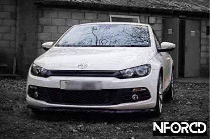 VW Scirocco MK3 Front Splitter 2008-2014 | Gloss Black ABS Plastic Front Bumper Lip Spoiler by KSB | Direct Fit with Fitting Kit | UK Made