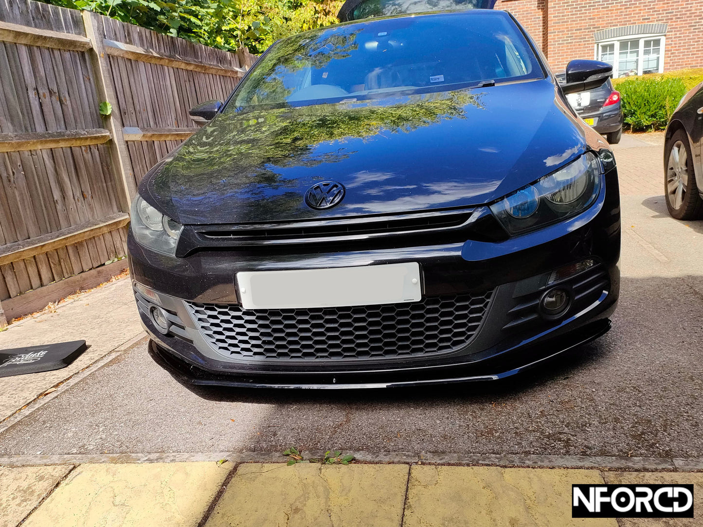 VW Scirocco MK3 Front Splitter 2008-2014 | Gloss Black ABS Plastic Front Bumper Lip Spoiler by KSB | Direct Fit with Fitting Kit | UK Made