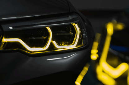 BMW M5 F90 Pre-LCI/Pre-Facelift Amber/Yellow DRL LED Boards 2016–2020 – Angel Eyes/Halo/Corona Rings Headlight DRL Modules – CSL/M5 CS Inspired Laserlight Retrofit Kit (Pair)