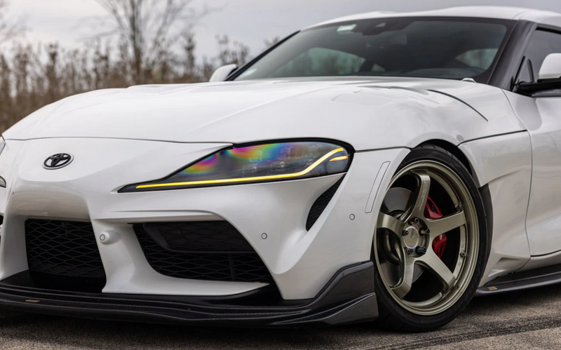 Toyota GR Supra MK5 A90/A91 CSL Motorsport Style Yellow DRL LED Module Set, Plug & Play Daytime Running Light Upgrade (2019+, Adaptive Headlights)