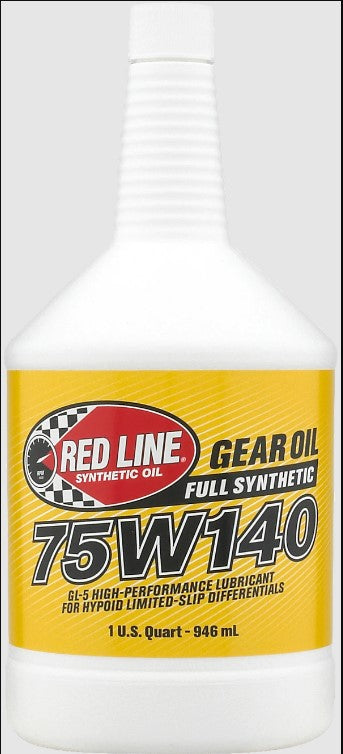 Red Line SAE 75W-140 GL-5 Fully Synthetic Gear Oil  Ester-Based LSD (Limited-Slip) Differential & Axle Fluid with Friction Modifier, High-Performance Hypoid Protection