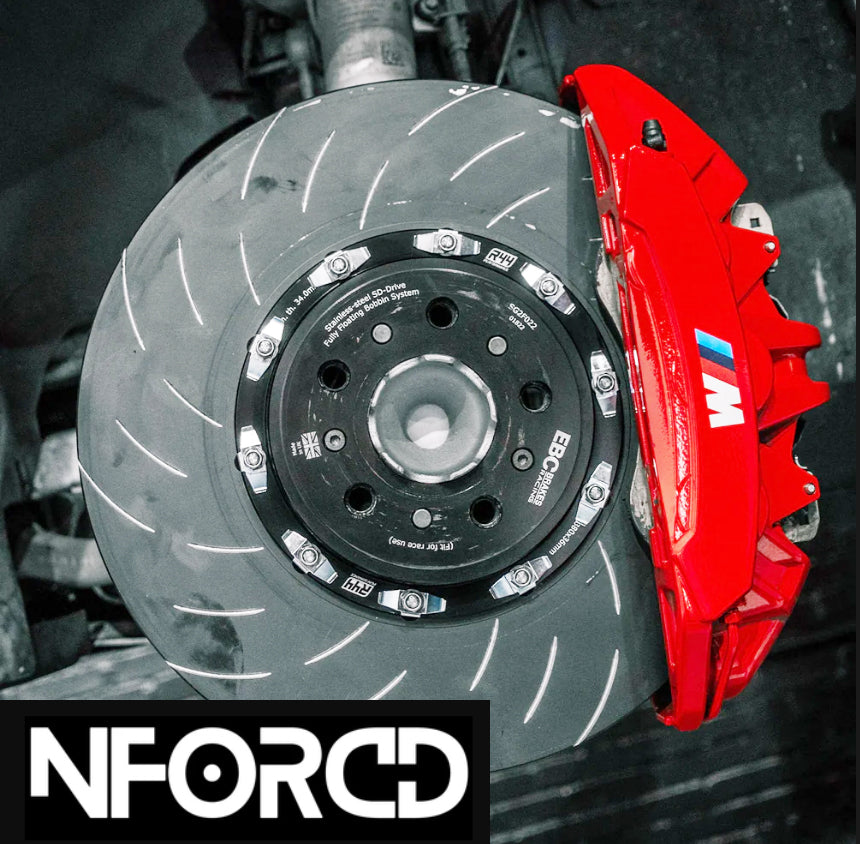 EBC Brakes 2-Piece Floating 380mm Front Rotors/Discs (Slotted/Grooved, Vented) for BMW M3 G80 & M4 G82 G8X S58 - OEM Fit OE Replacement, Direct Bolt-On Performance Upgrade