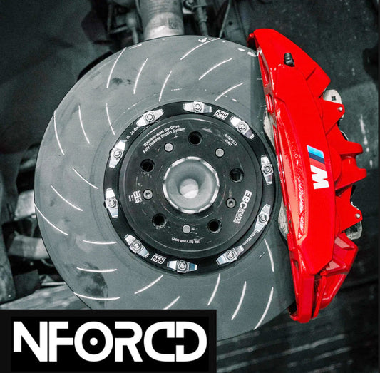 EBC Brakes 2-Piece Floating 380mm Front Rotors/Discs (Slotted/Grooved, Vented) for BMW M3 G80 & M4 G82 G8X S58 - OEM Fit OE Replacement, Direct Bolt-On Performance Upgrade