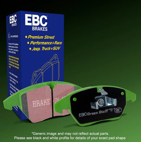 EBC Brakes Greenstuff 2000 Front Brake Pads + Plain OE Smooth Discs Kit 310mm for BMW 5 Series E60/E61 520i 523i 525i ATE Caliper/Calliper - Front Axle Rotor & Pad Set, Replacement Upgrade - DP21493 D1244 PD01KF209