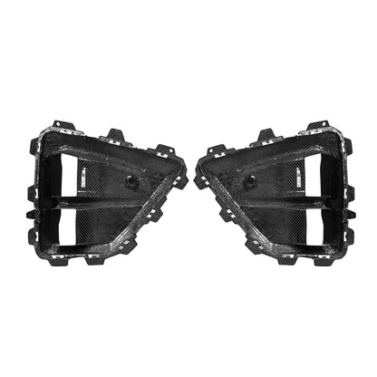 SooQoo BMW F95 X5M & F96 X6M LCI Front Ducts In Gloss Carbon Fibre