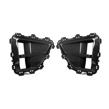 SooQoo BMW F95 X5M & F96 X6M LCI Front Ducts In Gloss Carbon Fibre