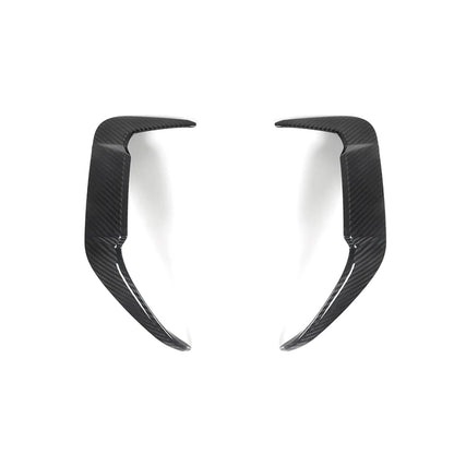 SooQoo BMW F95 X5M LCI Rear Bumper Trims In Gloss Carbon Fibre