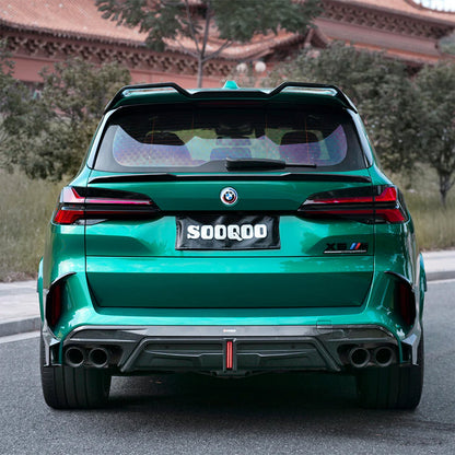 SooQoo BMW F95 X5M LCI Rear Diffuser In Gloss Carbon Fibre