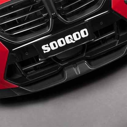 SooQoo BMW F96 X6M LCI Front Splitter In Gloss Carbon Fibre