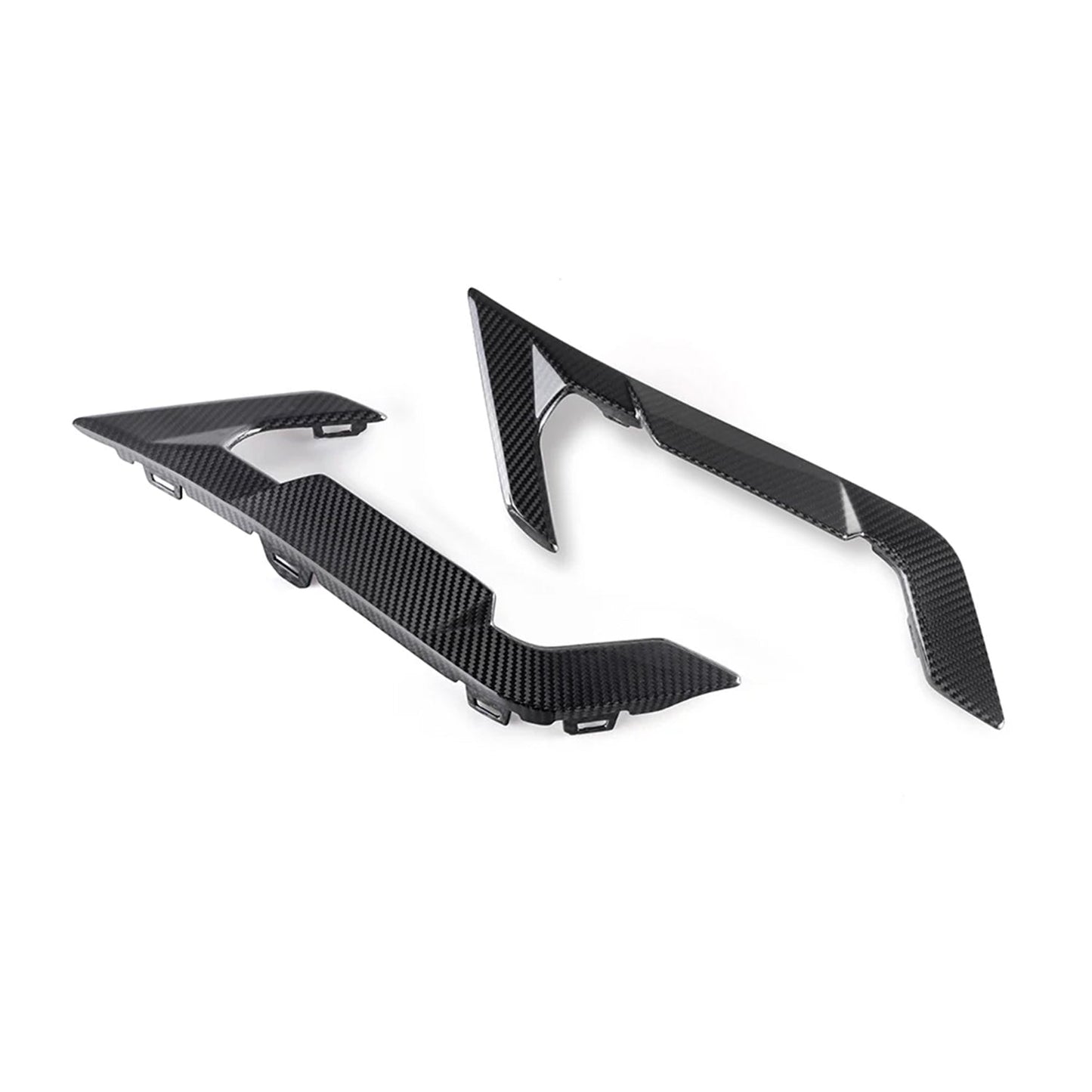 SooQoo BMW F96 X6M LCI Side Fender Trims In Gloss Carbon Fibre