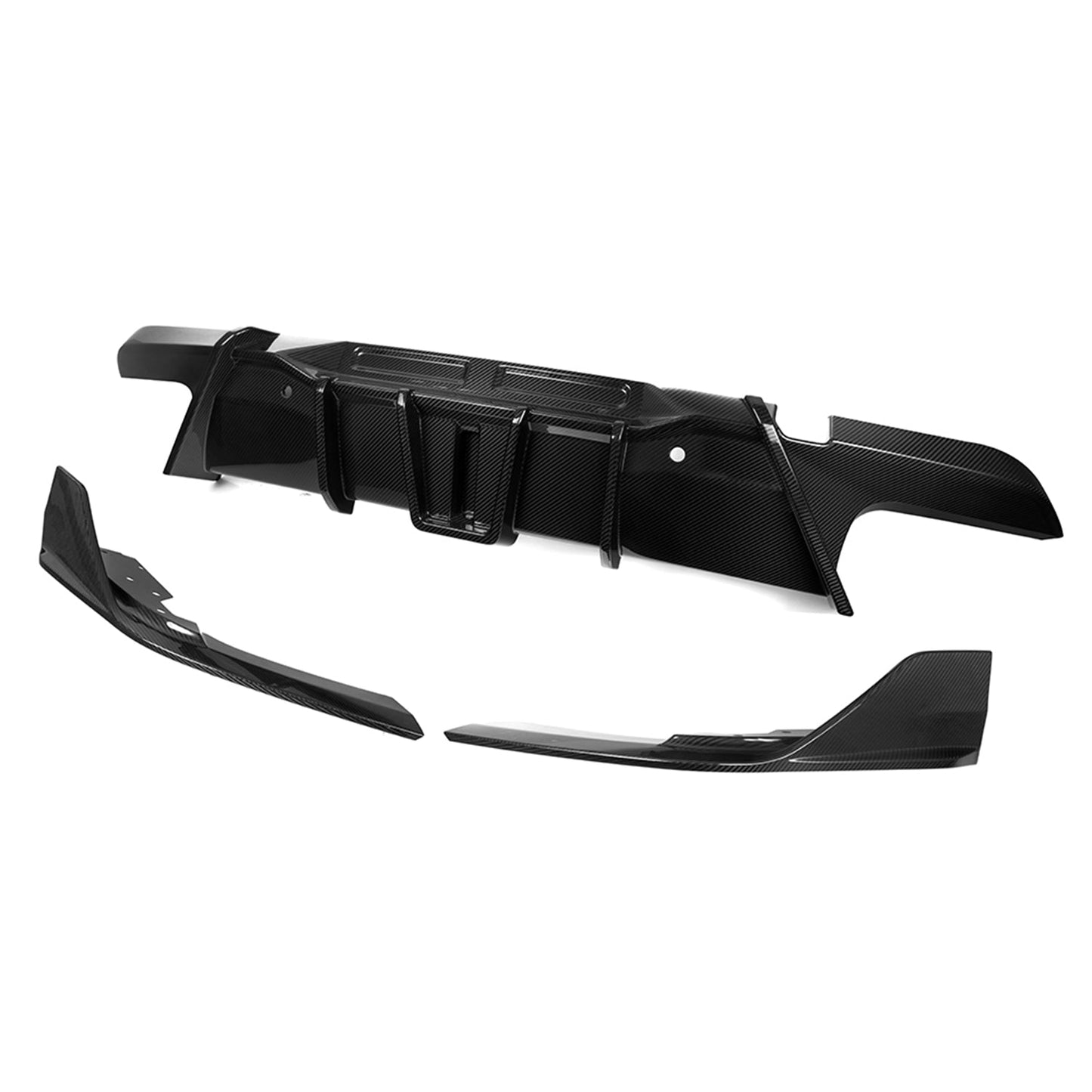 SooQoo BMW F96 X6M SQ-A Rear Diffuser In Gloss Carbon Fibre