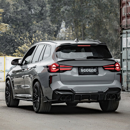 SooQoo BMW F97 X3M SQ Roof Spoiler In Gloss Pre Preg Carbon Fibre (2019+)