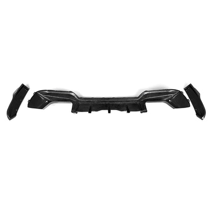 SooQoo BMW F97 X3M LCI SQ 3 Piece Rear Diffuser In Gloss Pre Preg Carbon Fibre (Facelift 2022+)