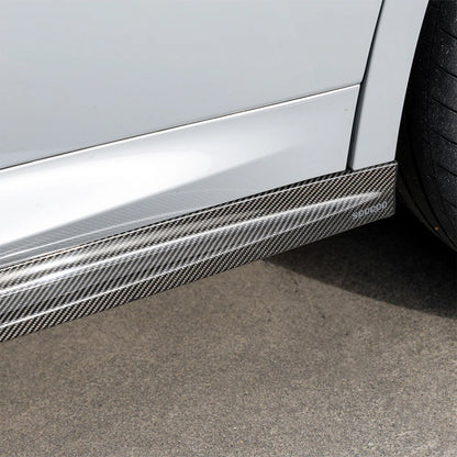 SooQoo BMW F97 X3M & F98 X4M SQ-B Side Skirts In Gloss Pre Preg Carbon Fibre