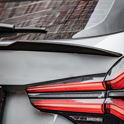 SooQoo BMW F97 X3M LCI SQ Rear Spoiler In Gloss Pre Preg Carbon Fibre (Facelift 2022+)
