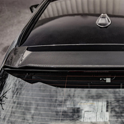 SooQoo BMW G81 M3 Touring SQ Aggressive Roof Spoiler In Gloss Pre Preg Carbon Fibre (2023+)