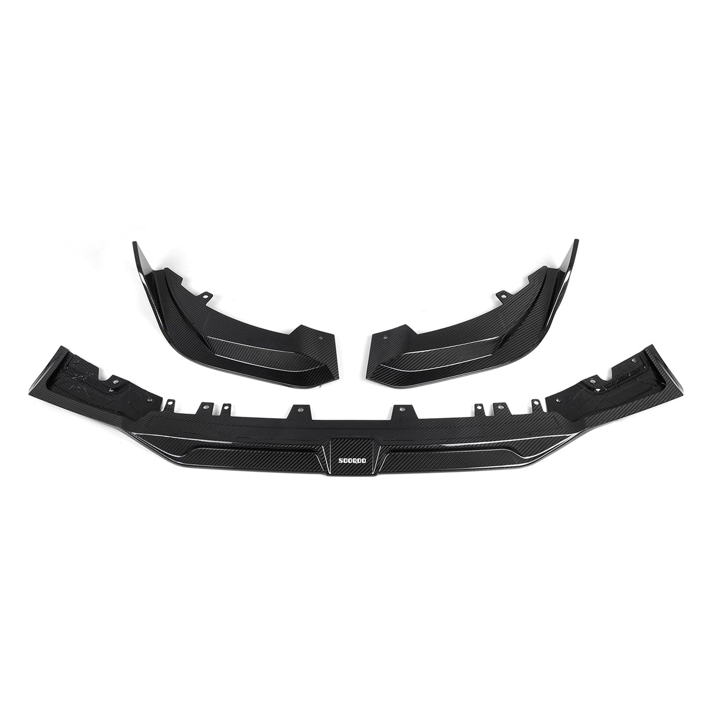 SooQoo BMW X3M F97 & X4M F98 LCI Front Splitter In Gloss Pre Preg Carbon Fibre (Facelift 2022+)