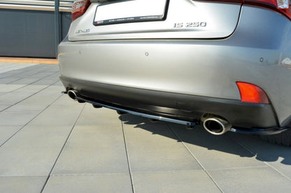Maxton Design - CENTRAL REAR SPLITTER LEXUS IS 200T MK3 (WITH VERTICAL BARS) (2013- 2016)