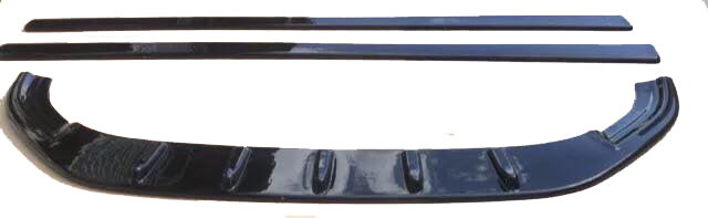 Volkswagen VW Golf R Mk7/Mk7.5 Front Bumper Lip Spoiler Splitter + Side Skirt/Rocker Extensions Gloss Black ABS Aero Body Kit (2012-2020)