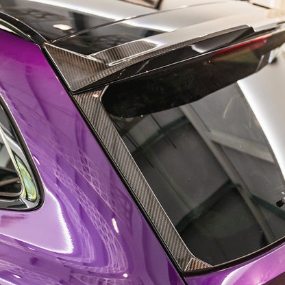 BMW M3 Touring G81 2021+ Carbon Fibre Rear Boot Lip Spoiler - CT Design Pre-Preg Dry Carbon Tailgate Lip, Rear Wing Extension with Add-On Window Trim - OEM Style Estate/Wagon Aero Upgrade