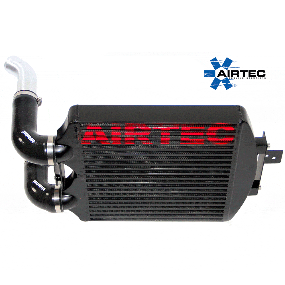 AIRTEC Motorsport Stage 2 Front Mount Intercooler (FMIC) for Ford Fiesta MK7 1.0 EcoBoost  60mm Bar-and-Plate Core, Direct-Fit Upgrade, Fits 100/125/135/140PS Red & Black Edition