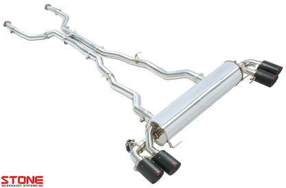 Stone Exhaust AP528 BMW G30 M550i xDrive (N63R) OEM-Integrated Valved Cat-Back Exhaust System