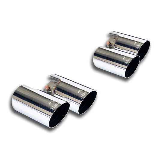 Supersprint 989686 GTS Style Quad Tailpipes Exhaust Tips for BMW M2 Competition F87, M3 F80, M4 F82 F83 (S55) - Tailpipe Finishers End Pipes Exhaust Trims Quad Tip Kit
