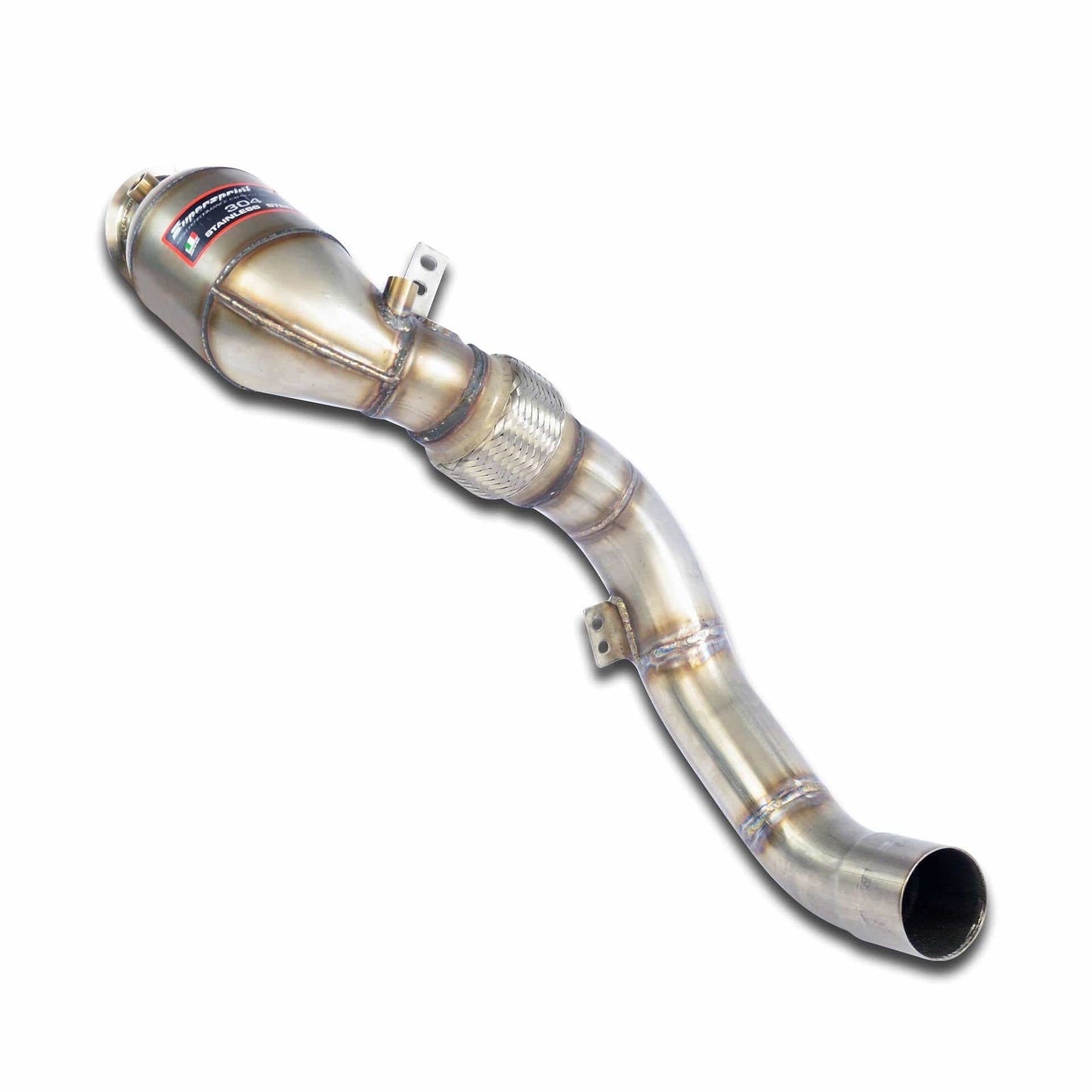 Supersprint BMW M5 F90 S63/S63TU Right/Passenger Side Sports Cat - Catted Downpipe / Catalytic Converter RH Right Bank Turbo Outlet Cat Pipe / Cat Section - Performance Exhaust Upgrade - Part 525221