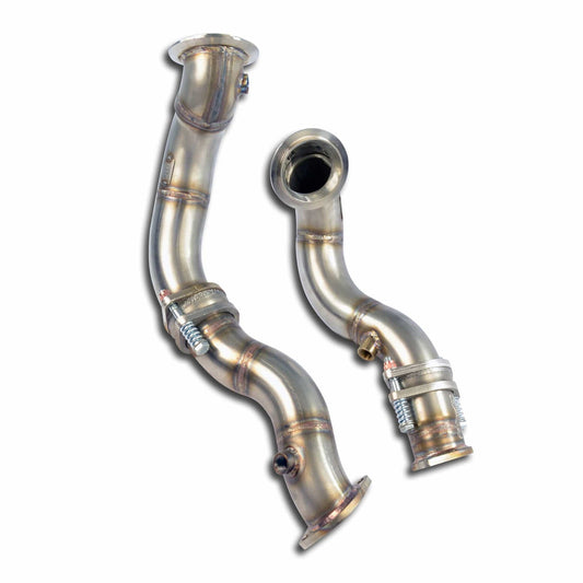 Supersprint BMW Z4 E89 N54 Downpipes 35i/35is (2009-2016) - Catless Decat Pre-Cat Delete Front/Turbo Outlet Pipes, High-Flow 304 Stainless, Pair | Track/Race Use | Part 982011