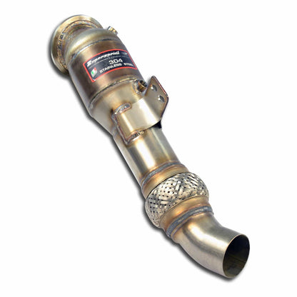 Supersprint S55 Catless Downpipes, Primary Cat Delete & De-Cat Pipes for BMW M3 F80, M4 F82/F83, M2 Competition F87 (2014-2018 Non-OPF/GPF) | 304 Stainless Steel Bolt-On Turbo Outlet/Pre-Cat Bypass | Race/Track Use | Stage 2 Ready | Part No. 989611