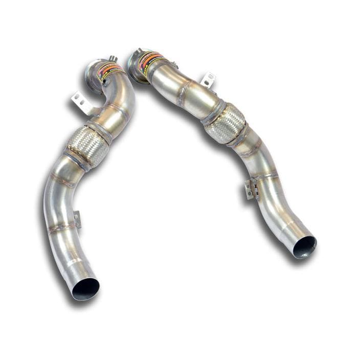 Supersprint Catless/Decat Turbo Downpipes BMW N63/N63TU V8 (F06 F10 F12 F15 F16 F85 F86) 550i 650i 750i X5 50i X6 50i X5M X6M ALPINA B5 B6 B7 - 304 Stainless - 989211