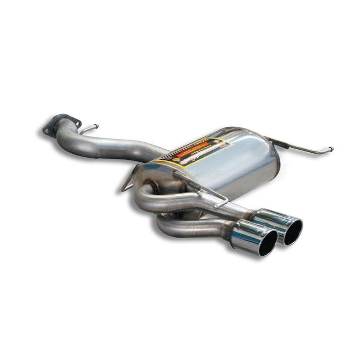 Supersprint 980826 Rear Silencer/Muffler Exhaust for BMW 3 Series E90/E91 N53 (2007-2011, incl. LCI) 325i 330i 325xi 330xi | Stainless Steel Twin Chrome Tips | Performance Back Box Upgrade