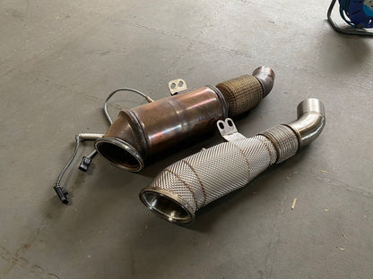 Osprey Performance BMW B58 Decat/Catless Downpipe (Cat Delete) with OEM-Style Heat Shield - Stainless