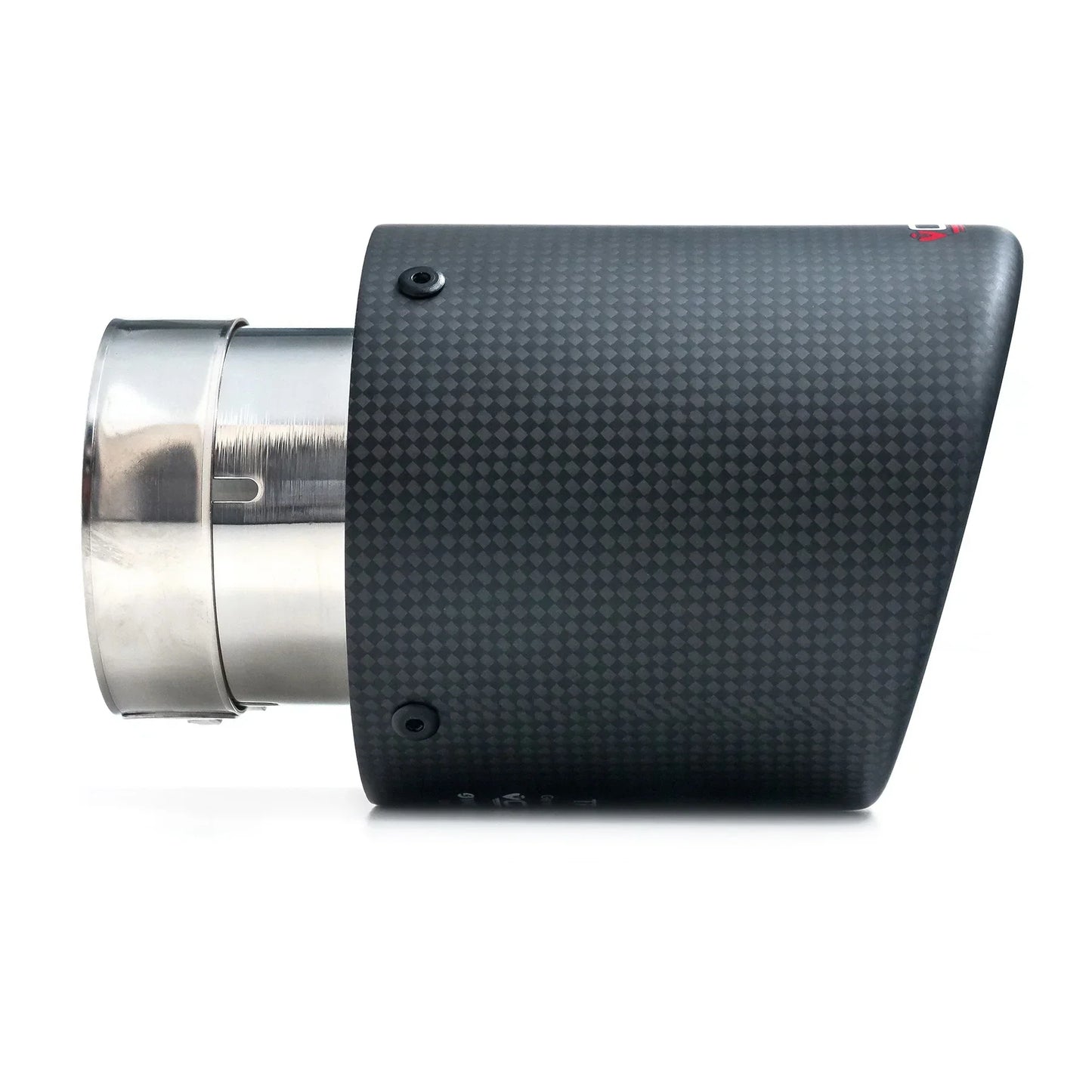 Carbon Fibre Exhaust Tailpipe Tips (Pair) for Audi TT Mk2 8J 1.8/2.0 TFSI - Cobra Sport Compatible Finishers, 4in Outlet, 63.5mm Inlet, Matte Rolled-Edge Slant-Cut (2011-2014)