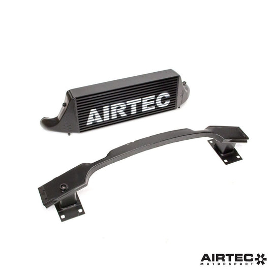 AIRTEC Stage 2 Intercooler Kit for Audi TT RS (TTRS) 8S Mk3 2.5 TFSI - 100mm Big Core FMIC / Charge Cooler - Pro-Series Black, Bar-and-Plate - Direct Fit Plug & Play, No Cutting - OEM Location - Uprated Performance Cooling for Track & Fast Road