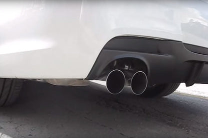 Genuine BMW Performance Exhaust Rear Silencer / Sports Back Box Axle-Back for 3 Series E92 E93 330i (E9x, N52 N53) - Stainless Steel Twin 80mm Polished Tips - OEM Muffler Rear Section, Direct Bolt-On - PN 18102208791 - Coupe & Convertible N52B30 N53B30