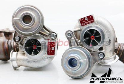TTE550 BMW N54 Hybrid Twin Turbocharger Upgrade by TheTurboEngineers  135i 335i 535i Z4 35i  Stock-Location Plug & Play  Upgrade Service
