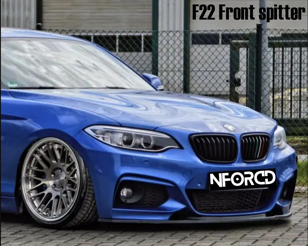 BMW 2 Series F22 Coupe Body Kit (2014-2021) - Front Splitter, Rear Diffuser, Mirror Caps, Boot Lip Spoiler & Kidney Grilles | Complete Exterior Styling Bundle by Nforcd