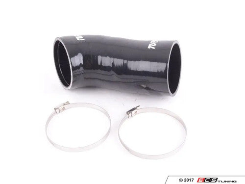 Turner Motorsport BMW N52 Silicone Air Intake Hose/Boot (Inlet Elbow, Resonator Delete) – Black – Fits E82/E88 128i, E90/E91/E92/E93 325i 328i 330i – MAF to Throttle Body Induction Pipe, 5‑Ply Reinforced