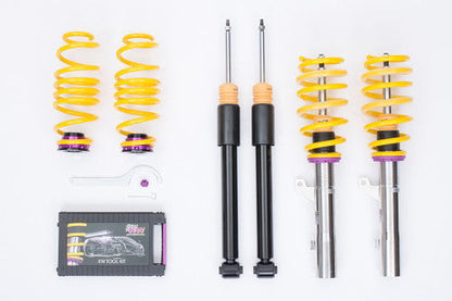 KW Variant 2 (V2) Coilover Suspension Kit for BMW 3 Series E46 1998-2006 - Height & 16-Click Rebound Adjustable - Inox-Line Stainless - 40-75mm Front / 30-60mm Rear Drop - Saloon/Sedan, Coupe, Touring/Wagon, Cabrio/Convertible (346L/346C/346R)