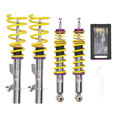 KW Variant 3 V3 inox-line Coilovers for BMW 1 Series E81 E87 2004-2011 – Height, Rebound & Compression Adjustable Stainless Steel Coilover Suspension & Lowering Kit – Fast Road/Track Shocks & Springs – Chassis 187, 1K2, 1K4