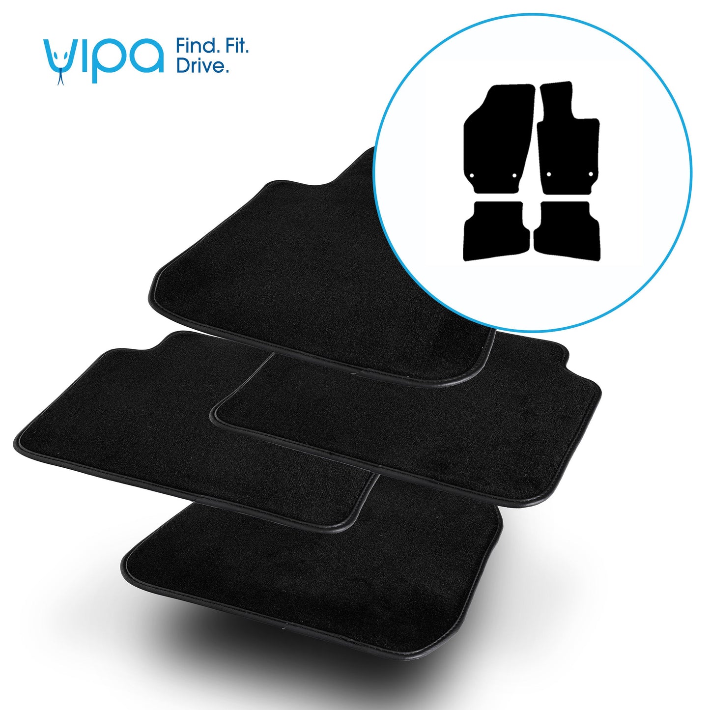 VW POLO HATCHBACK / SALOON 2009 TO 2018 - CAR MAT SET