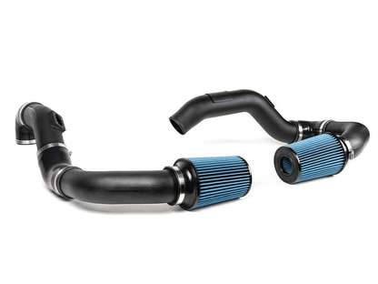 BMW M3/M4 F80 F82 F83 F8X S55 Cold Air Intake/Induction Kit 2013-2019 - Front Mount Kidney Grille Feed Ram Air, 3 Inch Open Cone Filters - Performance Intake Upgrade for Twin Turbo - VR Performance VR-F80M3-110